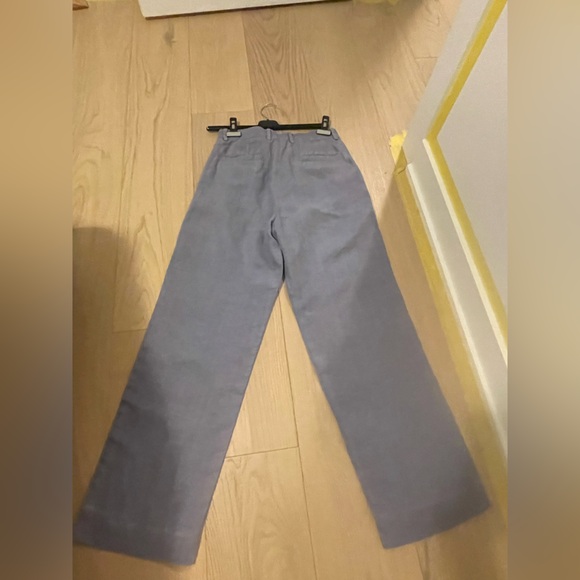 COS lavender-grey high waist wide leg linen pant - Picture 5 of 8